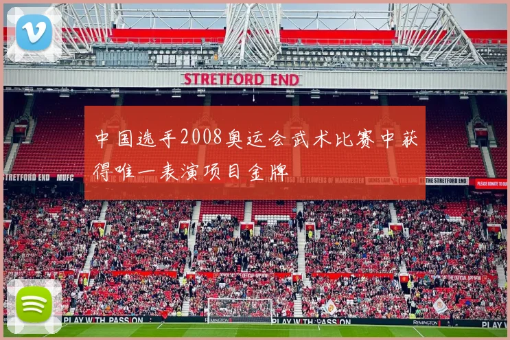 中国选手2008奥运会武术比赛中获得唯一表演项目金牌