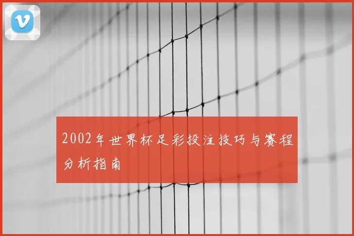 2002年世界杯足彩投注技巧与赛程分析指南